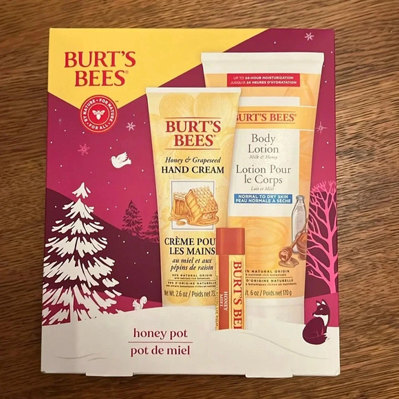 Burt’s Bees Honey Pot Gift Set NIB - Picture 1 of 4